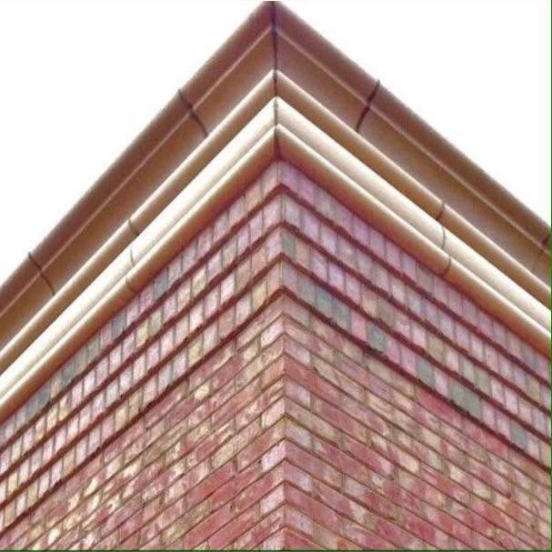 Close view of precise brick detailing at a building corner